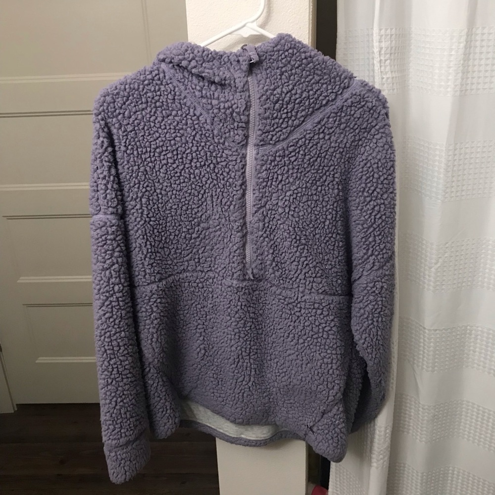Prana purple half-zip fleece sweatshirt